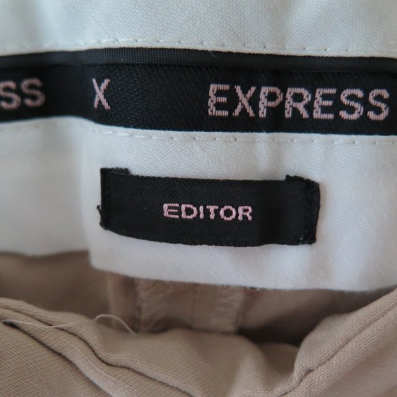 Express Editor Fit Pants Khaki Size 6 - Picture 4 of 5
